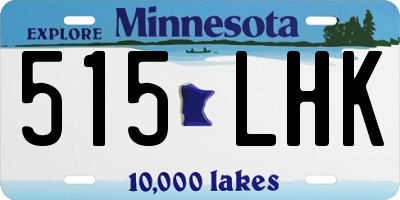 MN license plate 515LHK