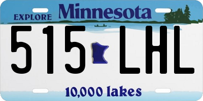 MN license plate 515LHL