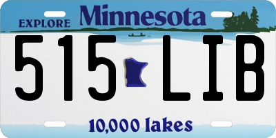 MN license plate 515LIB
