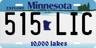 MN license plate 515LIC