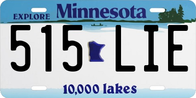MN license plate 515LIE