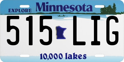 MN license plate 515LIG