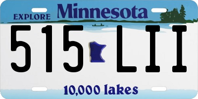 MN license plate 515LII