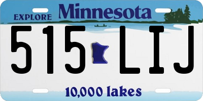 MN license plate 515LIJ