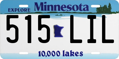 MN license plate 515LIL