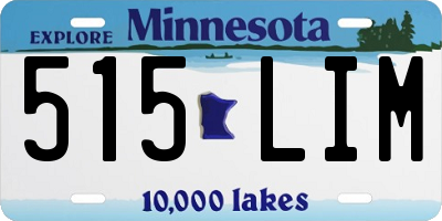 MN license plate 515LIM