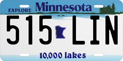 MN license plate 515LIN
