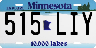 MN license plate 515LIY