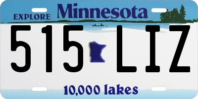 MN license plate 515LIZ