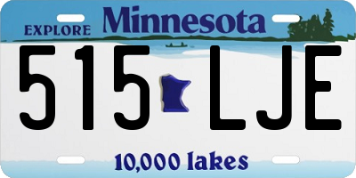 MN license plate 515LJE