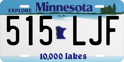 MN license plate 515LJF
