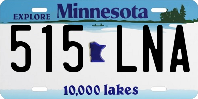 MN license plate 515LNA