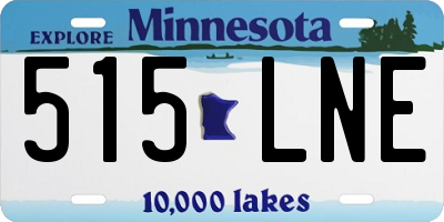 MN license plate 515LNE