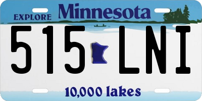 MN license plate 515LNI