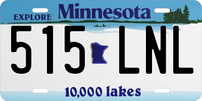 MN license plate 515LNL