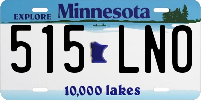MN license plate 515LNO