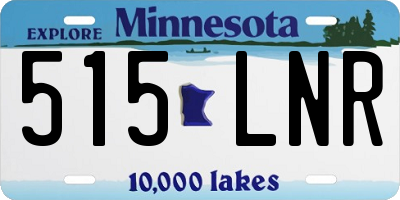 MN license plate 515LNR