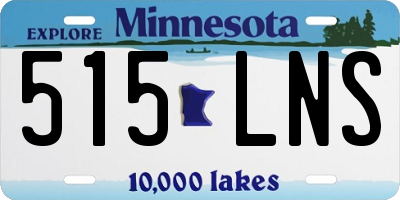 MN license plate 515LNS