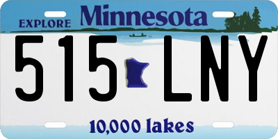MN license plate 515LNY
