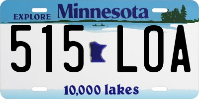 MN license plate 515LOA