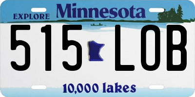 MN license plate 515LOB