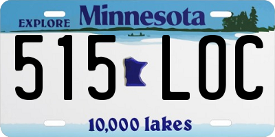 MN license plate 515LOC