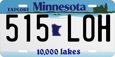 MN license plate 515LOH