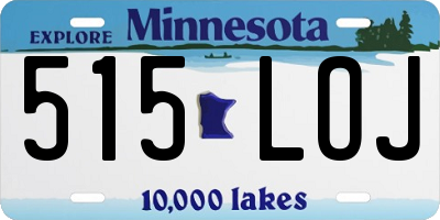MN license plate 515LOJ