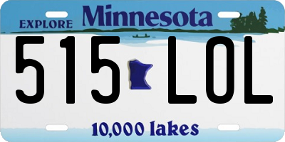 MN license plate 515LOL