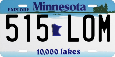 MN license plate 515LOM