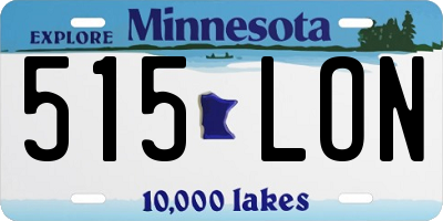 MN license plate 515LON