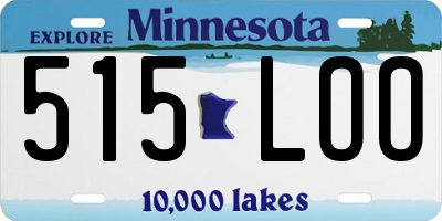 MN license plate 515LOO