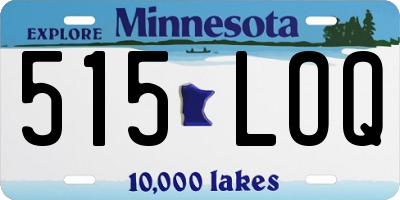 MN license plate 515LOQ
