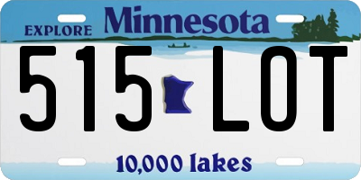 MN license plate 515LOT