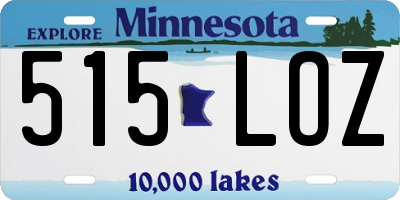 MN license plate 515LOZ