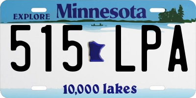 MN license plate 515LPA