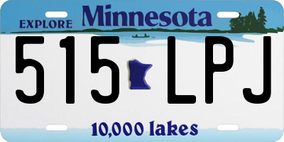 MN license plate 515LPJ