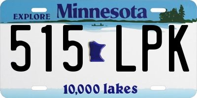 MN license plate 515LPK