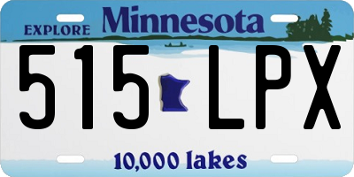 MN license plate 515LPX
