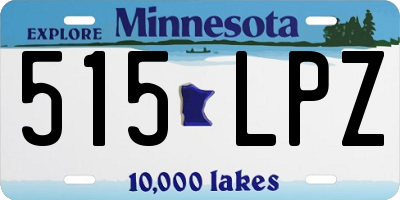 MN license plate 515LPZ