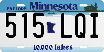 MN license plate 515LQI