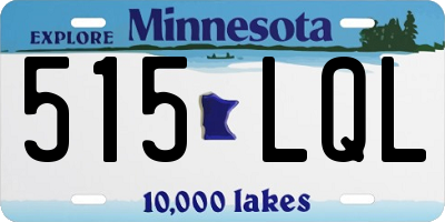 MN license plate 515LQL