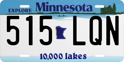MN license plate 515LQN