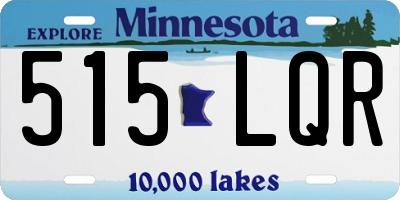 MN license plate 515LQR