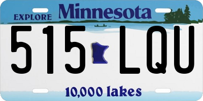 MN license plate 515LQU