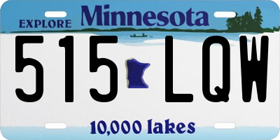 MN license plate 515LQW