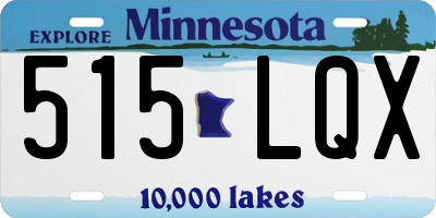 MN license plate 515LQX