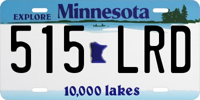 MN license plate 515LRD