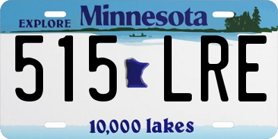 MN license plate 515LRE