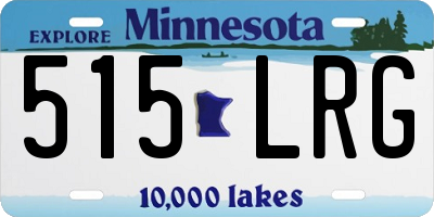 MN license plate 515LRG